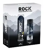 Arko men подарочный набор пена black 200мл + blade дезодорант mountain fresh 150 мл