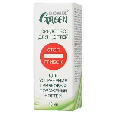Domix green средство для устранения грибковых поражений ногтей стоп грибок 18 мл