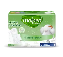 Molped ультратонкие прокладки pure soft с крылышками ночные 7 шт