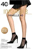 INNAMORE носки minielle 40  lycra упак по 2 пары nero