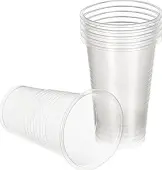 Стакан 200мл пп белый прозр пластиковый набор 6шт