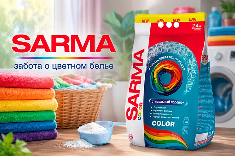 Стиральные порошки Sarma Color 