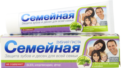 Семейная зубная паста  с экстрактами крапивы и шалфея 130 г 