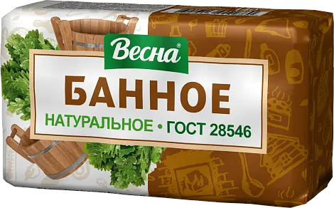ВЕСНА народное туалетное мыло банное в пленке 140г