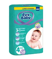 Evy Baby макси джумбо подгузники 7-18 кг 58 шт